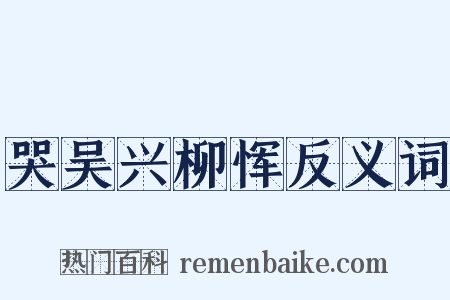 哭吴兴柳恽反义词是什么意思的图片